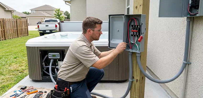 Outdoor Hot Tub Electrical Installation in Fayetteville